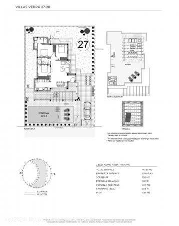 Modelo Vedra, moderno chalet en construcción desde 446 m2 de parcela, piscina y garaje privadoj - A