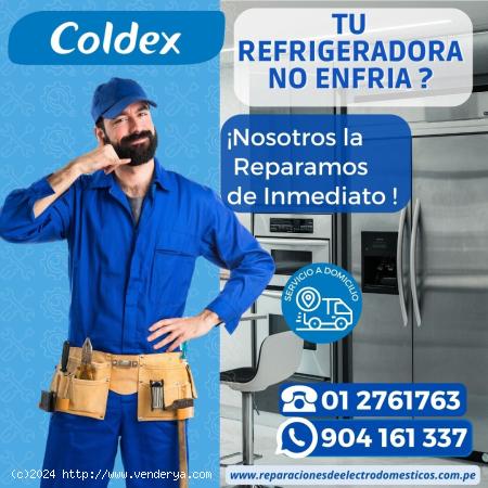  Listos !! Servicio Tecnico ¨Refrigeradoras¨ Coldex 904161337 Lima y Callao 