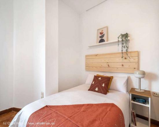  Acogedora habitación individual con aire acondicionado y aparcamiento para bicicletas. - MADRID 