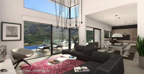 ▷Proyecto de Construcción Villa Moderna Piscina Privada en Pedreguer Vistas a Montaña Costa Blan