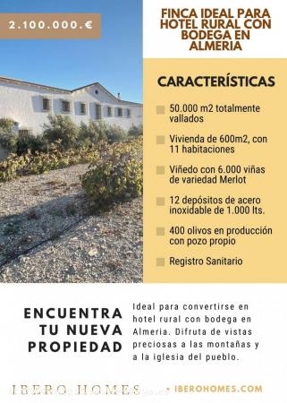  Finca ideal para Hotel rural con bodega en Almeria - ALMERIA 