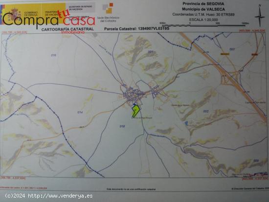 VENTA DE SUELO URBANO EN VALSECA - SEGOVIA