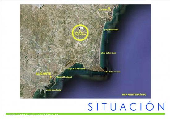 SE VENDE PARCELA-TERRENO  DE  2.864 m2, EDIFICABILIDAD 16.846 m2 EN SAN JUAN DE ALICANTE - ALICANTE