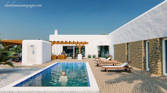 VILLAS DE OBRA NUEVA ESTILO IBIZA EN ALFAZ DEL PI - ALICANTE