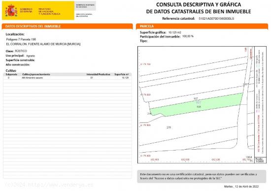 Fincas rústicas en Fuente Álamo - MURCIA