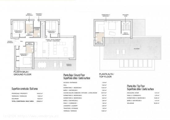 VILLA DE NUEVA CONSTRUCCIÓN DE 4 DORM. EN CAMPO DE GOLF(ORIHUELA) - ALICANTE