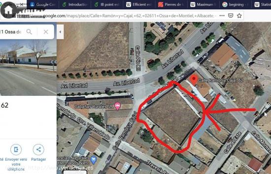  Inmobiliaria Tejares vende terreno urbano en Ossa de Montiel. F043 - ALBACETE 