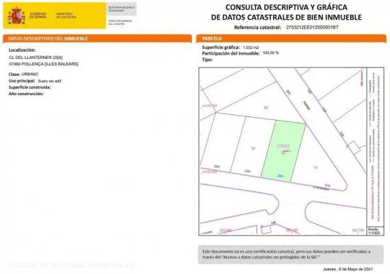 TERRENO INDUSTRIAL EN VENTA EN  POLLENÇA - BALEARES