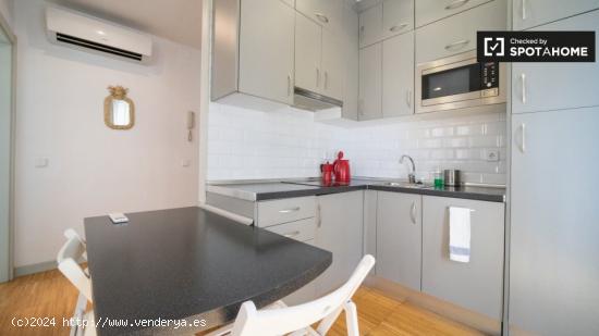 Soleado apartamento de 1 dormitorio con balcón y aire acondicionado en alquiler en Madrid Centro - 