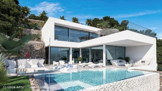 Villa de obra nueva en Calpe con excelentes vistas al Mar, Peñón, y a la bahia de Calpe - ALICANTE