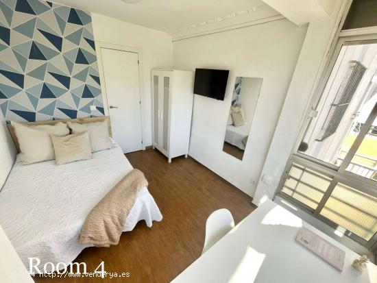  &quot Habitación luminosa con cama doble, aire acondicionado, TV 32', WIFi, ideal para estudian 