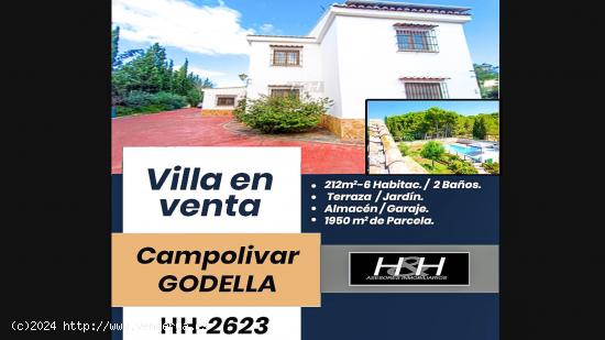 Magnífico chalet independiente en Campolivar. /HH Asesores, Inmobiliaria en Burjassot/ - VALENCIA