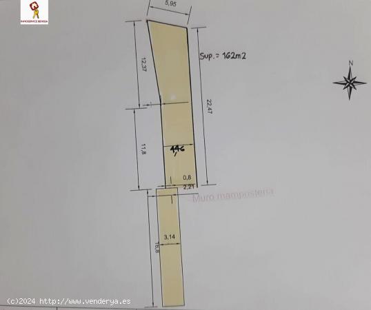  SOLAR EDIFICABLE DE 162m2 EN VENTA EN BENISSA PUEBLO - ALICANTE 