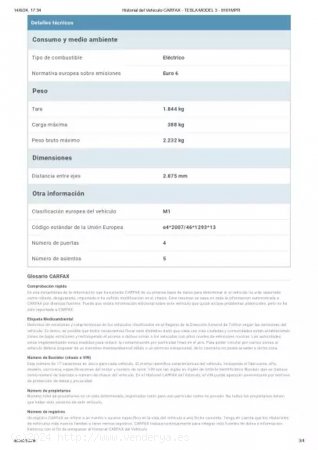 Tesla Model 3 Gran Autonomia 629KM 75kw Dual Motor AWD 351cv - Coslada