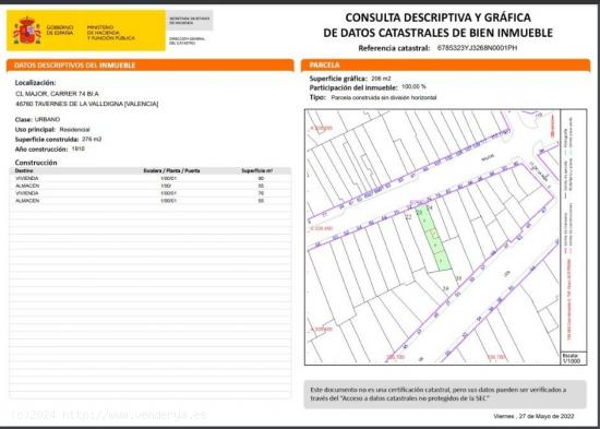 Casa-solar en venta en Tavernes de la Valldigna - VALENCIA