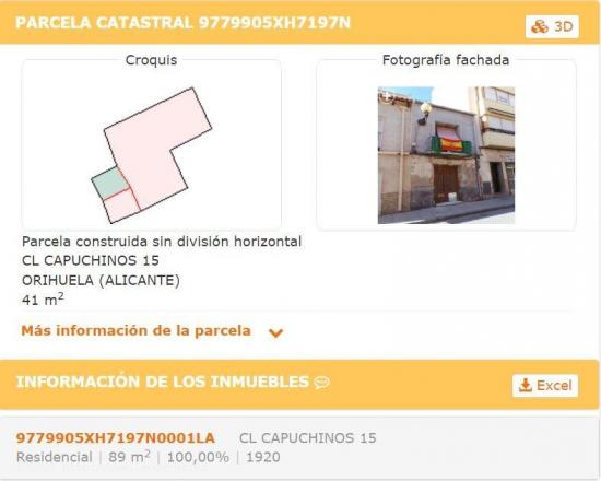 Suelo Urbano en venta en Calle Capuchinos, 03300, Orihuela (Alicante - ALICANTE