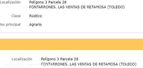 SUELO RUSTICO EN LAS VENTAS DE RETAMOSA - TOLEDO