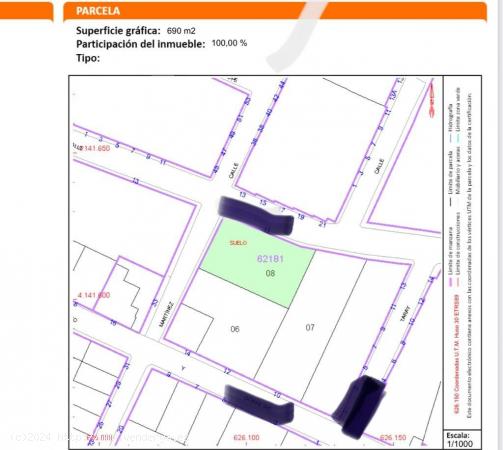 PARCELA DE 694 M2 - MURCIA