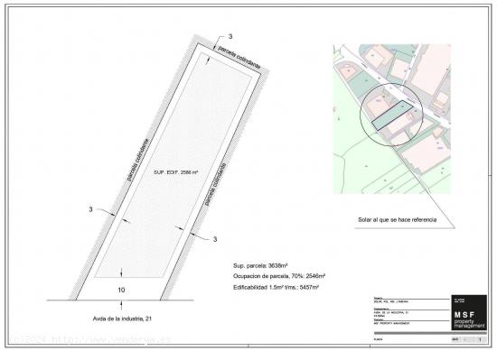 SOLAR URBANO INDUSTRIAL EN VENTA EN PATERNA P.I. LA ANDANA - VALENCIA