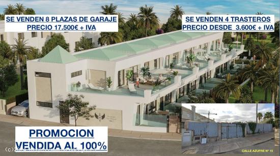 VENTA DE 8 PLAZAS DE GARAJES Y 4 TRASTEROS EN CALLE AZUFRE 15 - PROMOCION 100% VENDIDA - CADIZ