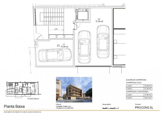 PLANTA TERCERA OBRA NUEVA ZONA SANT JORDI