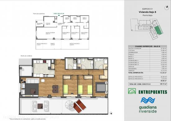 Residencial Entrepuentes en el parque del Guadiana - BADAJOZ