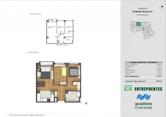 Residencial Entrepuentes en el parque del Guadiana - BADAJOZ