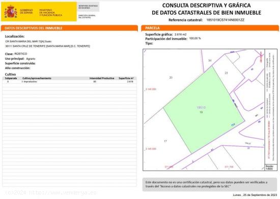 Se vende terreno Urbanizable Sectorizado No Ordenado - SANTA CRUZ DE TENERIFE