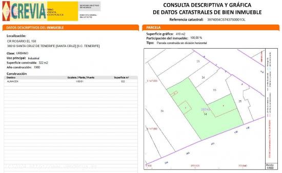 Suelo urbano consolidado/solar en venta en carretera el rosario, 158-160 - SANTA CRUZ DE TENERIFE