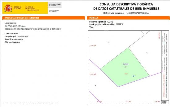 Solar en venta en C. Triguero, 2, Sobradillo - SANTA CRUZ DE TENERIFE