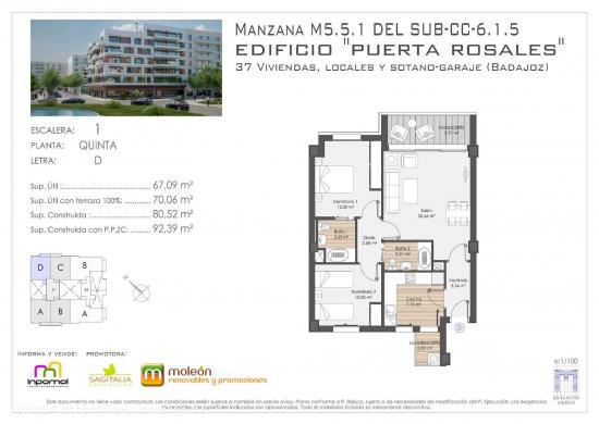 ESTUPENDO APARTAMENTO DE 2 DORMITORIOS CON TERRAZA, PISCINA COMUNITARIA, GIMNASIO EN HUERTA ROSALES!