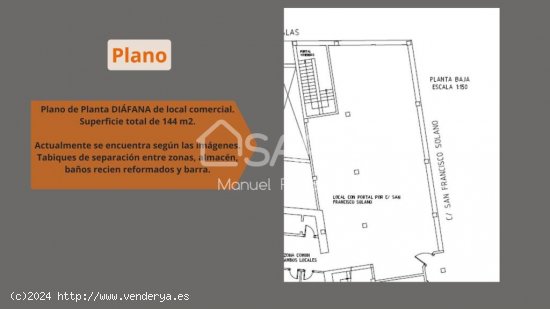 ¡¡ Local comercial DE 144 M2 en pleno CENTRO !!