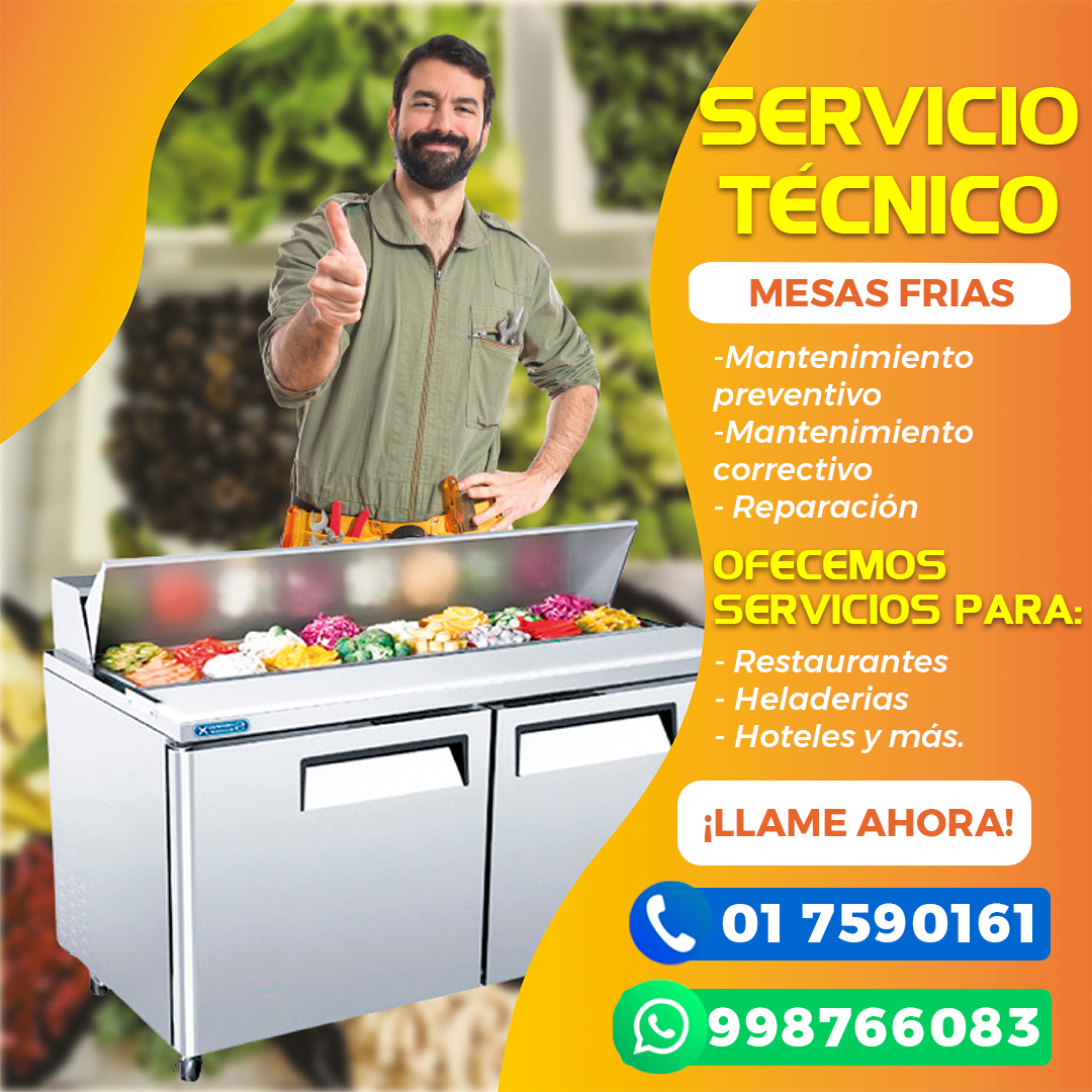  <Professionals> Reparación ¨ MESAS REFRIGERADAS¨ 998766083 - Lima y Callao 