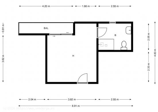 Habitación Suite  Soto  con baño privado y terraza privada Disponible - ALICANTE