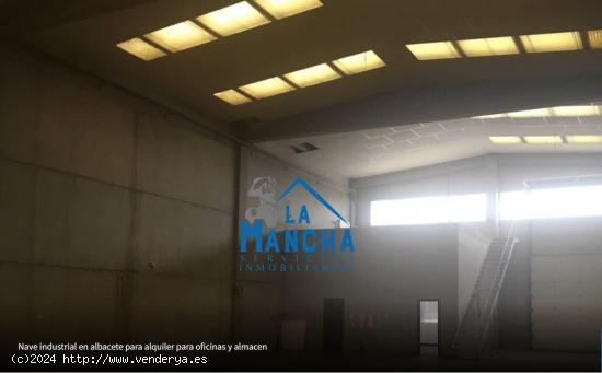 REF: C297 INMOBILIARIA LA MANCHA ALQUILA NAVE INDUSTRIAL POLIGONO DE LOS MOLINOS (CHINCHILLA) - ALBA