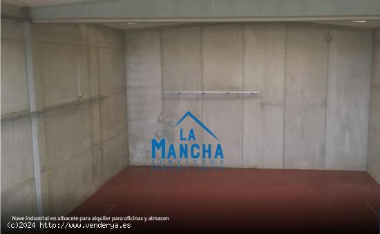 REF: C297 INMOBILIARIA LA MANCHA ALQUILA NAVE INDUSTRIAL POLIGONO DE LOS MOLINOS (CHINCHILLA) - ALBA