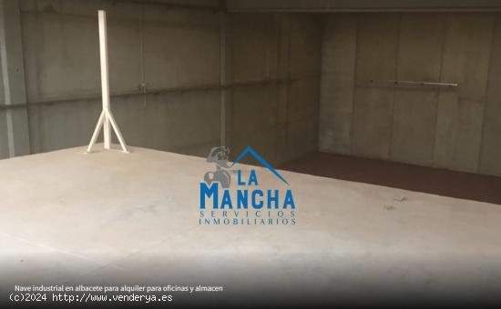 REF: C297 INMOBILIARIA LA MANCHA ALQUILA NAVE INDUSTRIAL POLIGONO DE LOS MOLINOS (CHINCHILLA) - ALBA