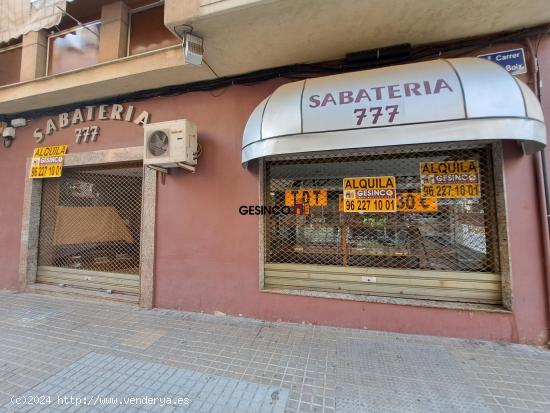 LOCAL COMERCIAL HACIENDO CHAFLÁN EN ZONA TRANSITADA - VALENCIA