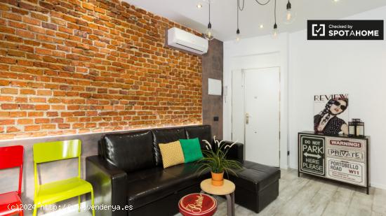 Lujo apartamento de 1 dormitorio con aire acondicionado en alquiler en Atocha - MADRID