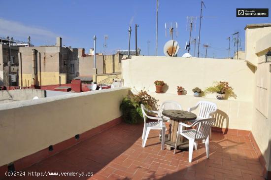 Espacioso piso de 2 habitaciones con enorme terraza en alquiler en el Barri Gòtic - BARCELONA