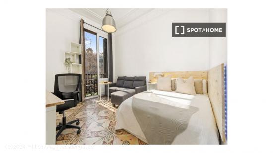 Elegante habitación en alquiler en un apartamento de 5 dormitorios en La Dreta de l'Eixample - BARC