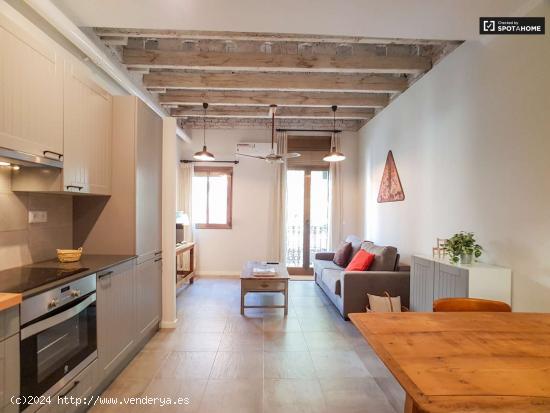 Precioso apartamento de 1 dormitorio con balcón y aire acondicionado en alquiler en Sant Andreu - B