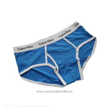  Slips Calvin Klein Hombre 365 Blanco Azul 