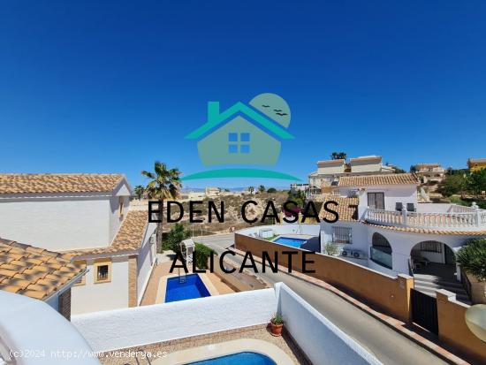 Chalet independiente, 3 dormitorios, piscina privada, sótano y solárium - ALICANTE