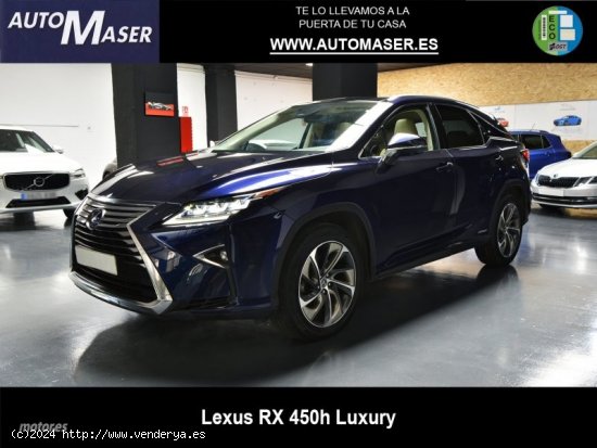 Lexus RX 450H Luxury 230 kW (313 CV) de 2018 con 120.000 Km por 38.500 EUR. en Madrid