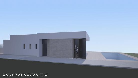 VILLA MODERNA DE NUEVA CONSTRUCCIÓN CON 3 DORMITORIOS Y PISCINA PRIVADA EN ASPE - ALICANTE