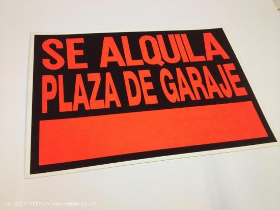  se alquila plaza de garaje - VALENCIA 