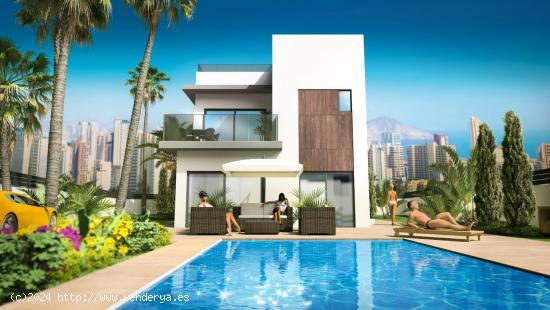 SE VENDE NUEVA CONSTRUCCIÓN  CHALET TRES DORMITORIOS  EN FINESTRAT SEVENDGROUP.COM - ALICANTE