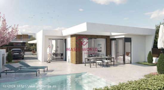 VILLAS DE OBRA NUEVA DE UNA SOLA PLANTA EN CAMPO DE GOLF ALTAONA, MURCIA - MURCIA