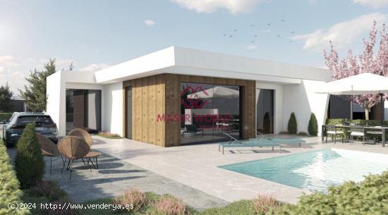 VILLAS DE OBRA NUEVA DE UNA SOLA PLANTA EN CAMPO DE GOLF ALTAONA , MURCIA - MURCIA